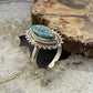 Sterling Silver Southwestern Style Marquise Copper Turquoise Ring For Women