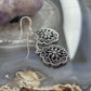 Sterling Silver Lattice Floral Design Dangle Earrings For Women