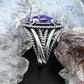 Carolyn Pollack Sterling Silver Faceted Marquise Amethyst Split Shank Size 6 Ring