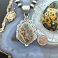 Sterling Silver Southwestern Style Elongated Teardrop Peanut Obsidian Pendant For Women