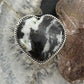 Sterling Silver Southwestern Style White Buffalo Heart Shape Ring Size 9 For Women