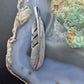 Sterling Silver Southwestern Style Curved Feather Unisex Pendant