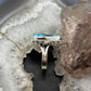 Sterling Southwestern Style Teardrop Blue Copper Turquoise Ring Size 8.5 For Women