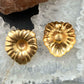 14K Yellow Gold Flower Like Dainty Stud Earrings For Women