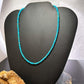 Sterling Silver 4mm Saucer Turquoise Beads 17" Necklace For Women