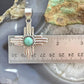 Sterling Silver Southwestern Style Teardrop Mohave Turquoise Unisex Zia Pendant