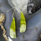Sterling Silver Half Moon Vesuvianite Slab Dangle Earrings For Women #329