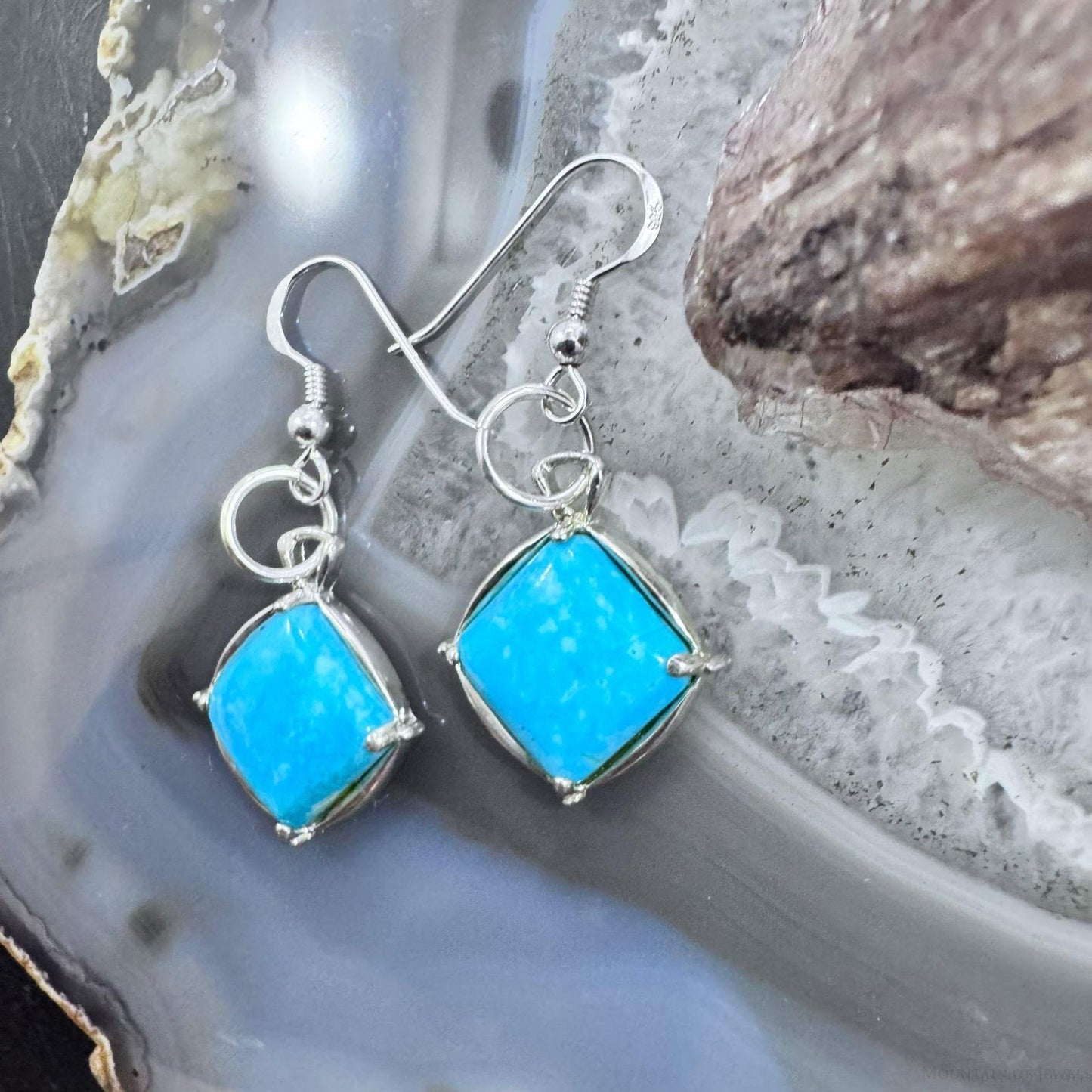 Carolyn Pollack Sterling Silver Turquoise Dangle Earrings For Women