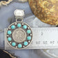 Genuine 1943 90% Silver Mercury Dime Coin w/Mohave Turquoise Unisex Pendant
