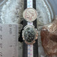 Sterling Silver Southwestern Style Oval Parral Dendritic Decorated Ring Size 8.5 For Women