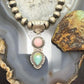 Sterling Silver Southwestern Style Pink Conch & Turquoise Pendant For Women #4