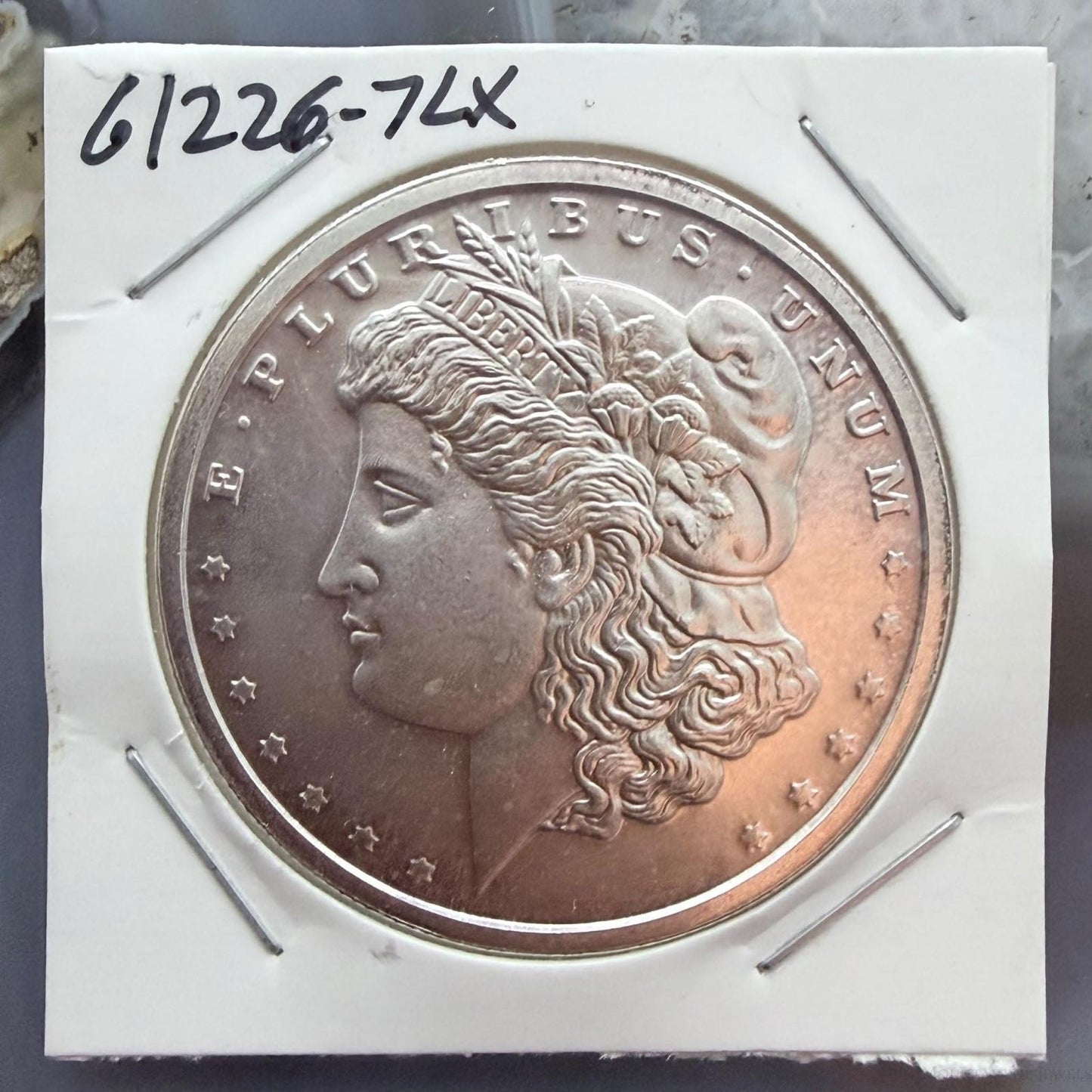1.0 Troy Ounce .999 Pure Silver Morgan Design Round #61226-7LX