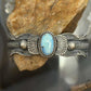 Kevin Billah Native American Sterling Silver Oval Turquoise Bracelet For Women