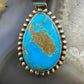 Samson Edsitty Sterling Silver Turquoise Teardrop Decorated Pendant For Women