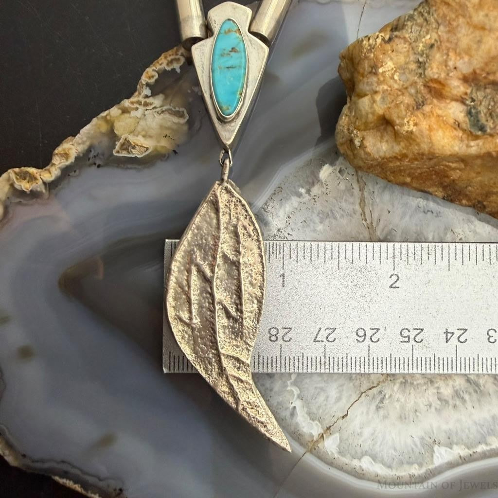Vintage Larry Pacheco Heishi & Turquoise-Spiny Double-Sided Necklace For Women