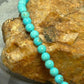 Sterling Silver 4mm Turquoise Rounded Beads 16" Necklace For Women