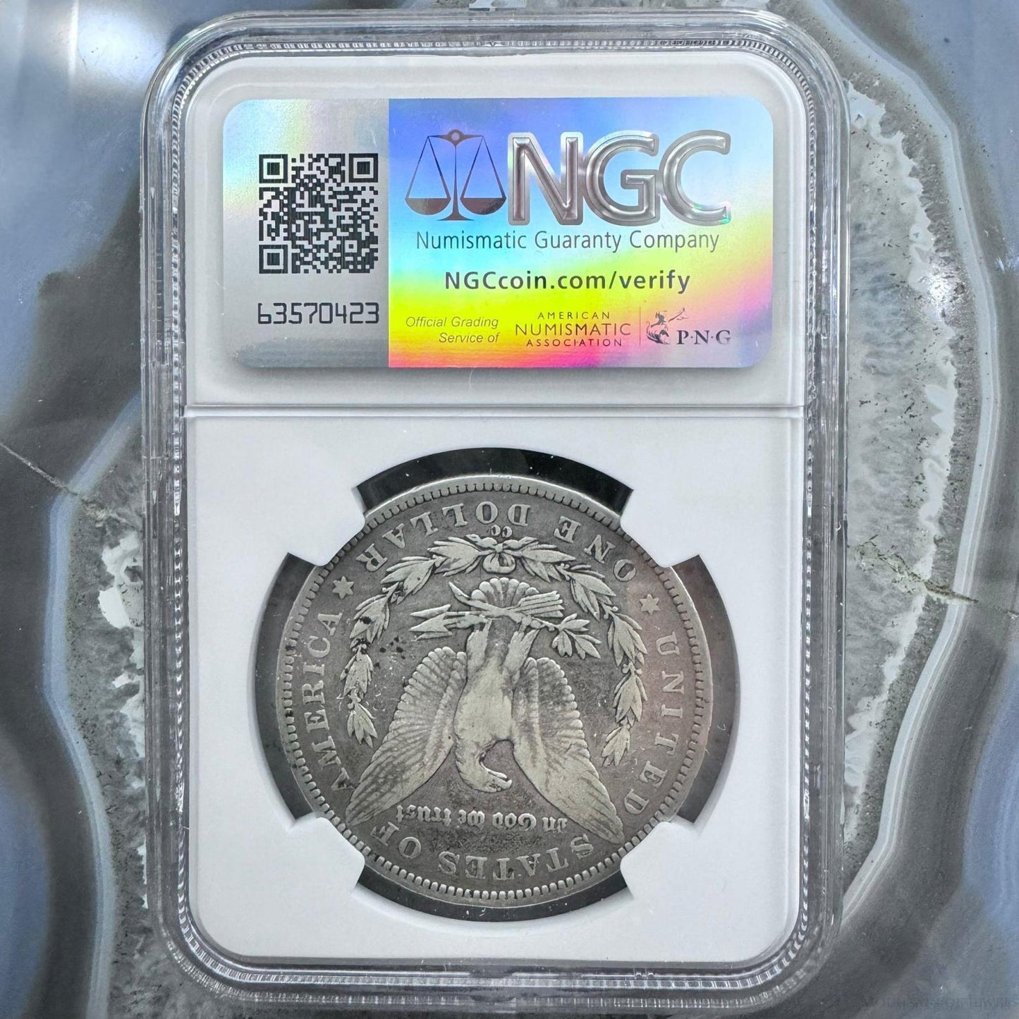 1890-CC US 90% Morgan Silver Dollar NGC MS62 VG10 #008-HX