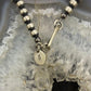 Native American Sterling 4mm Navajo Pearl 4.4mm Peruvian Opal Bead 20" Necklace For Women