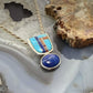 DTR Jay King Sterling Silver Inlay Lapis & Turquoise Pendant For Women