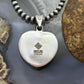 Sterling Silver Southwestern Style Azurite Malachite Heart Pendant For Women