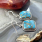 Sterling Silver Southwestern Style Blue Copper Turquoise Dangle Earrings For Women
