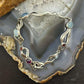Carolyn Pollack Sterling Silver Multi-Gemstone Link Foldover Bracelet For Women