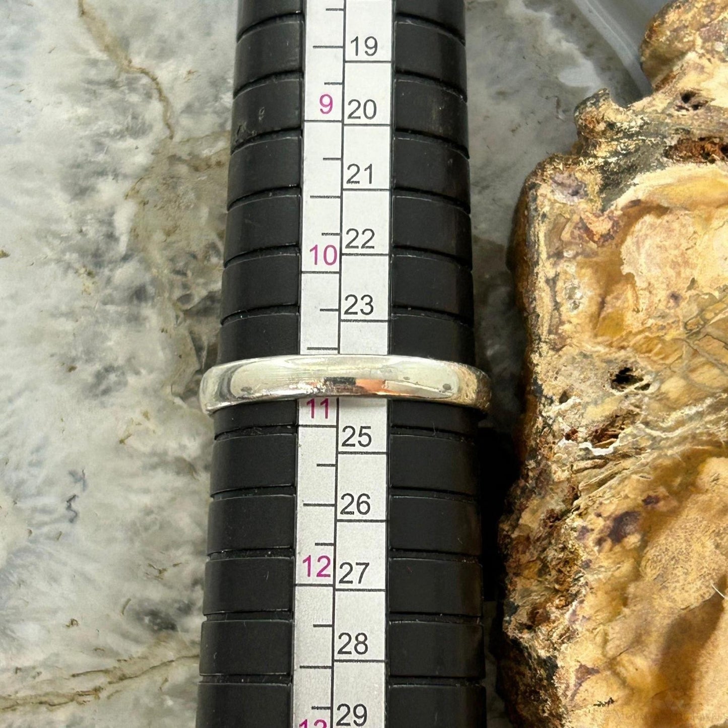 Sterling Silver Southwestern Style 2 Golden Hill Turquoise Ring Size 10.75 For Women