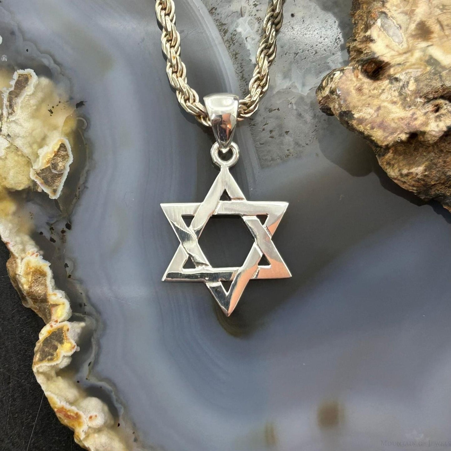 Sterling Silver Fashion Unisex Star of David Pendant
