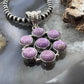 Native American Sterling Silver Phosphosiderite Decorated Cluster Pendant For Women