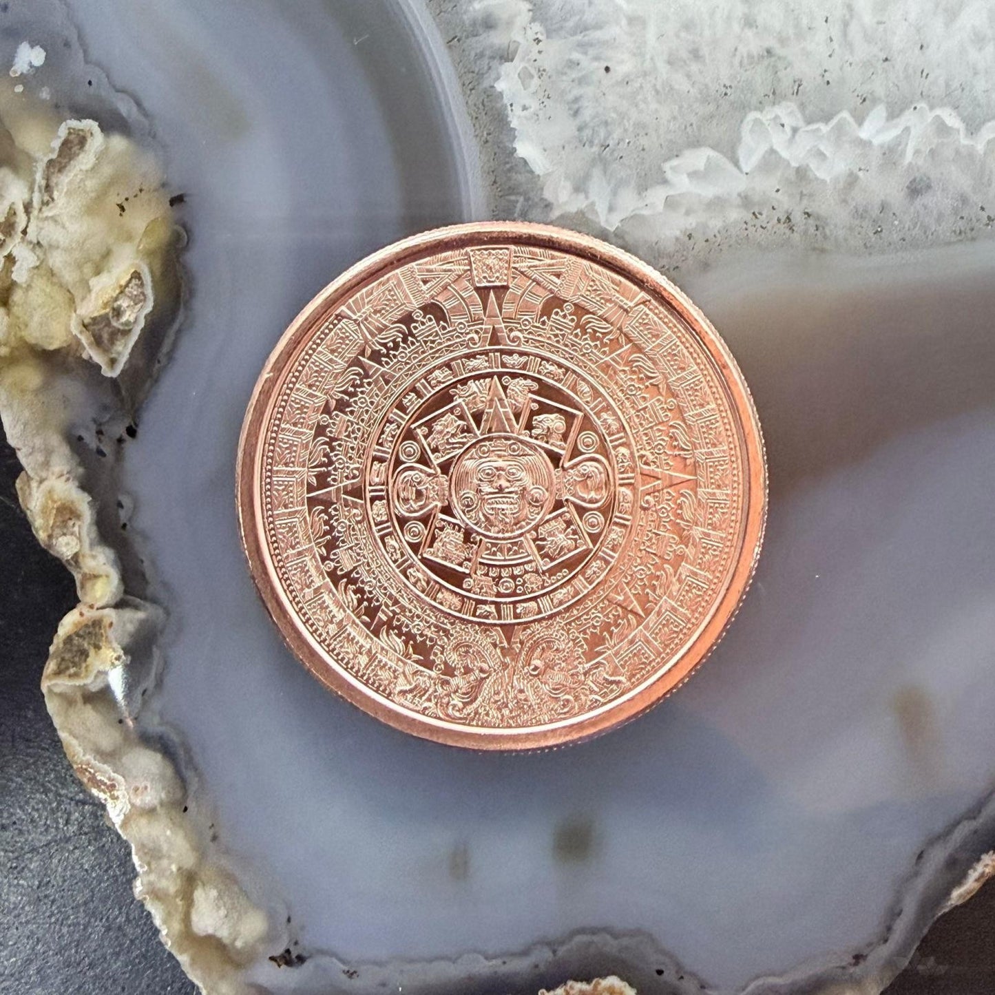 New Tube of 20 One AVDP Ounce .999 Fine Copper Mexico Cuauhtemoc Rounds Mint