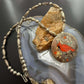 Vintage Native American Silver Zuni Pendant/Brooch Inlay Cardinal Bird Necklace For Women