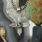 Sterling Silver Southwestern Style Rounded White Buffalo Unisex Zia Pendant #1