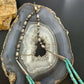 Vintage Native American Turquoise Disk Beads w/6 Carved Turquoise Claw Necklace For Women