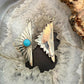 Michael Nez Navajo Sterling Silver Rounded Turquoise Cloud Dangle Earrings For Women