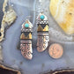 Tommy & Rosita Singer Sterling Silver & GF w/Turquoise Dot Dangle Earrings For Women
