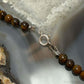 Sterling Silver 6mm Tiger's Eye Beads 18" Necklace For Women