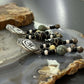 Vintage Sterling Silver Southwestern Roadrunner Beads Dangle Earrings For Women