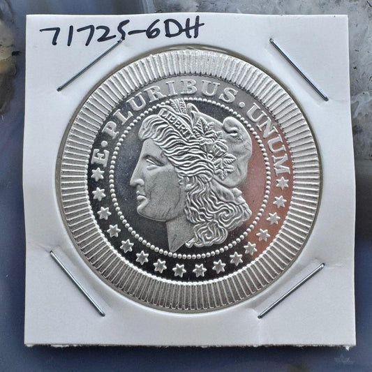 US One Troy Ounce .999 Fine Silver Morgan Design Round #71725-6HD