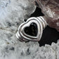 Carolyn Pollack Sterling Silver Faceted Smoky Quartz Heart Shape Ring Size 6.75 For Women