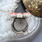 Native American Sterling Silver Turquoise &Spiny Oyster Adjustable Cluster Ring For Women