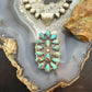 Sterling Silver Southwestern Style Turquoise Decorated Cluster Pendant For Women