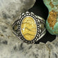 Carolyn Pollack Sterling Silver Oval Chip Inlay Citrine Decorated Ring For Women