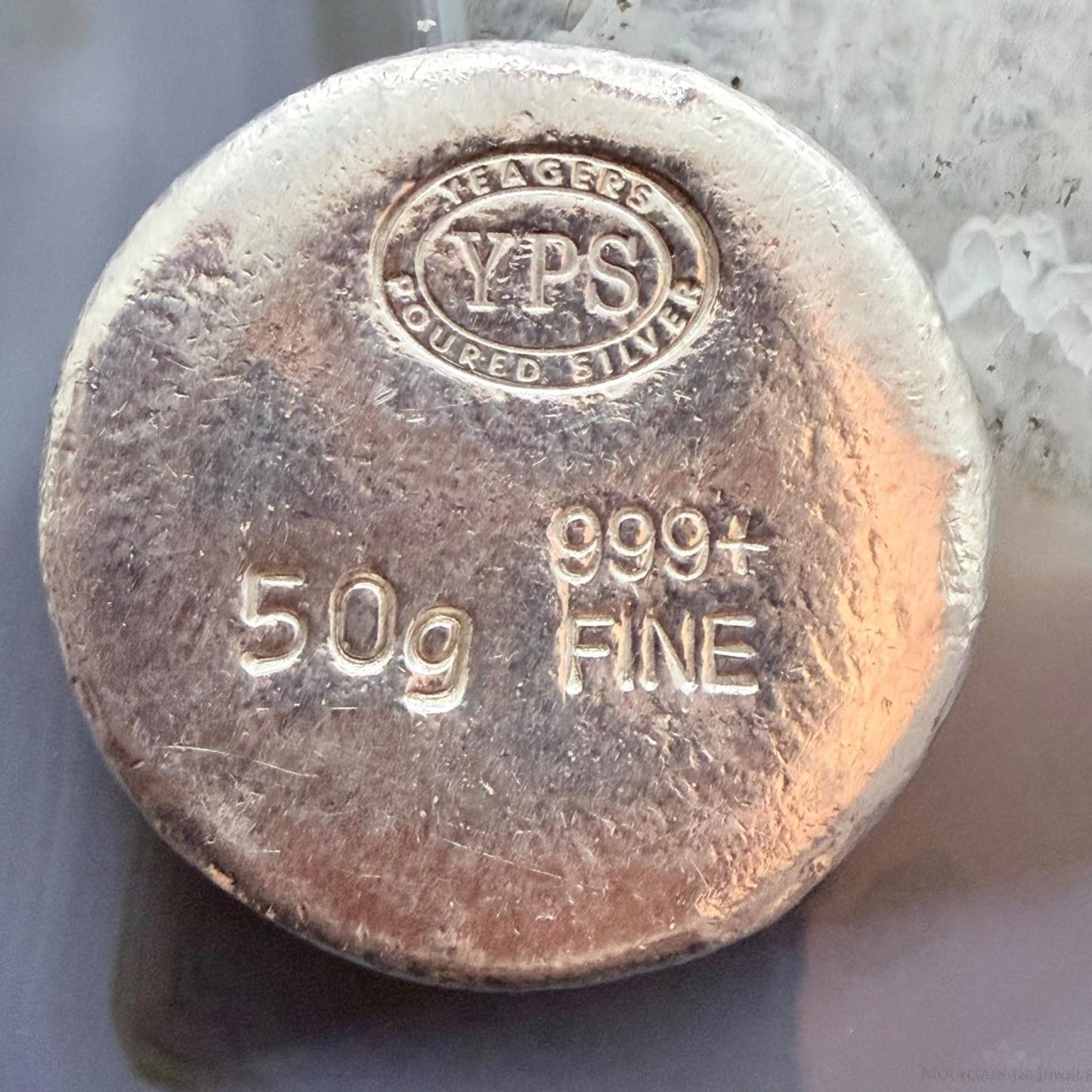 50 Grams of .999 Fine Silver Decorated Skull Round #PX.EO