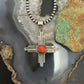Sterling Silver Southwestern Style Rounded Spiny Oyster Unisex Zia Pendant