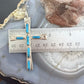 Cecilia Iule Vintage Native American Sterling Silver Turquoise Unisex Cross Pendant