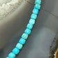 Sterling Silver 5mm Faceted Turquoise Beads 16" Necklace For Women