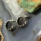 Sterling Silver Twisted Half Huggie Hoop Earrings For Women