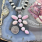 Native American Sterling Silver 9 Pink Conch Dragonfly Pendant For Women