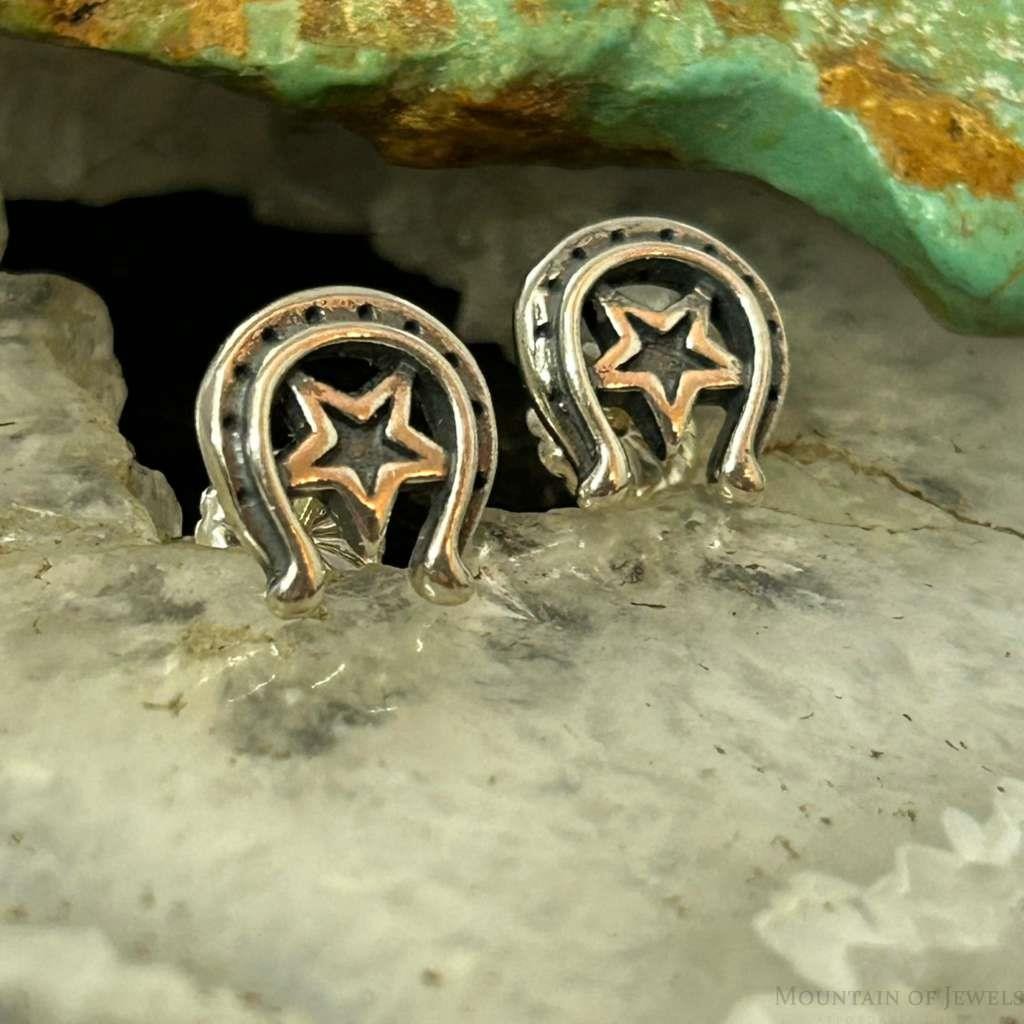 Carolyn Pollack Sterling Silver Horseshoe Stud Earrings For Women