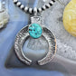 Gary Custer Native American Sterling Silver Tufa Cast Turquoise Naja Unisex Pendant